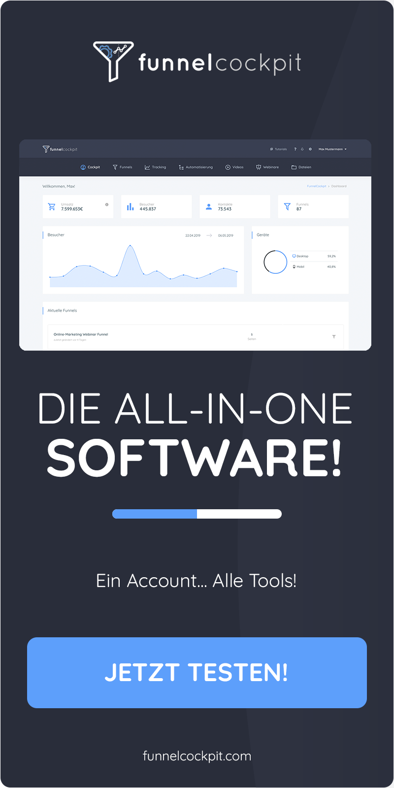 FunnelCockpit – Die All-In-One Marketing Software